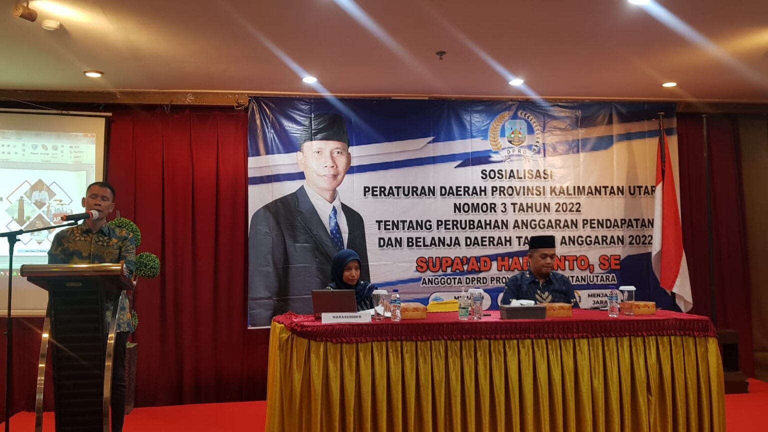 Sosper APBD-P 2022 oleh anggota DPRD Provinsi Kaltara, Supa'ad Hadianto.