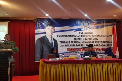 Sosper APBD-P 2022 oleh anggota DPRD Provinsi Kaltara, Supa'ad Hadianto.